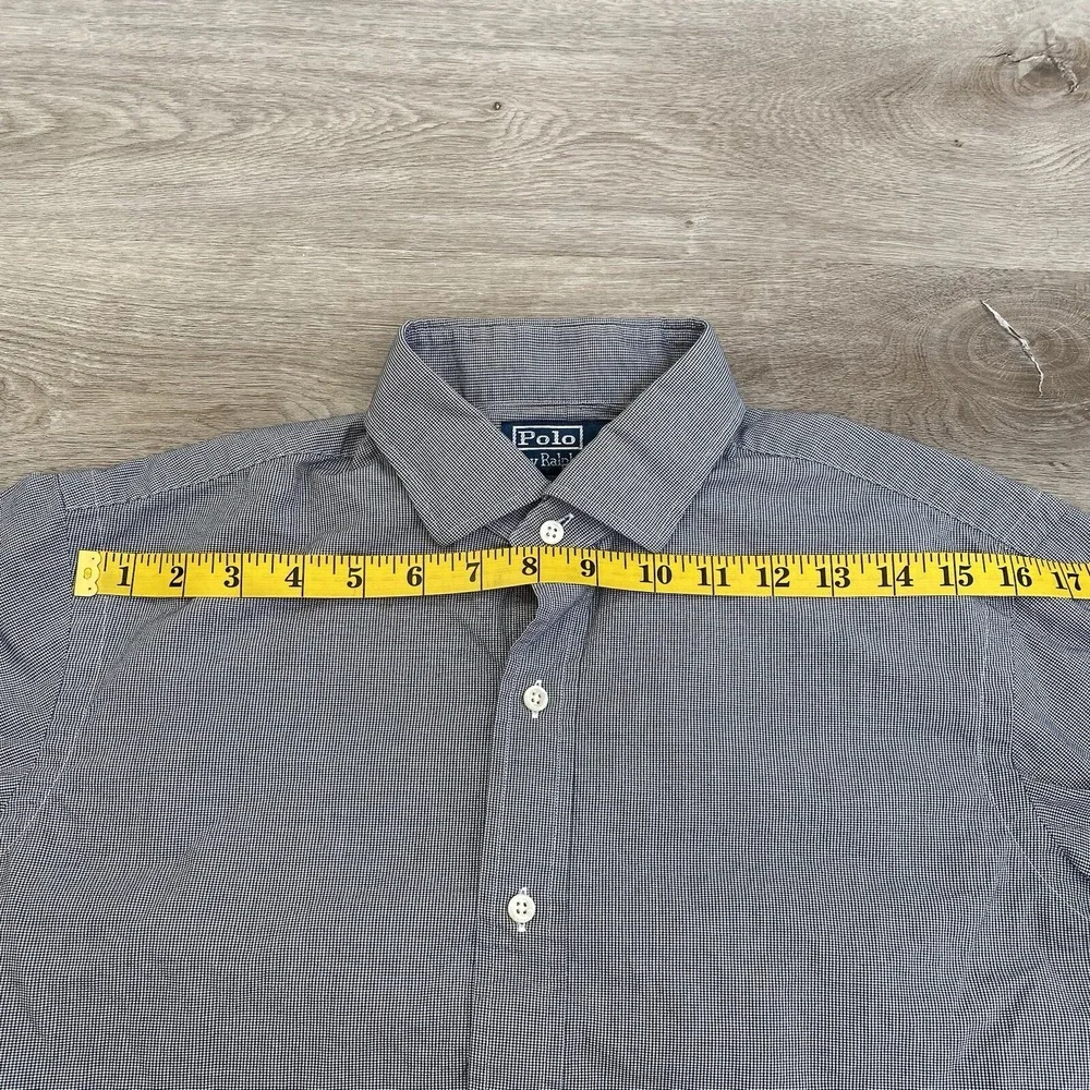 VTG Men's Polo Ralph Lauren Checkered Long Sleeve Button Dress Shirt 15.5-32/33